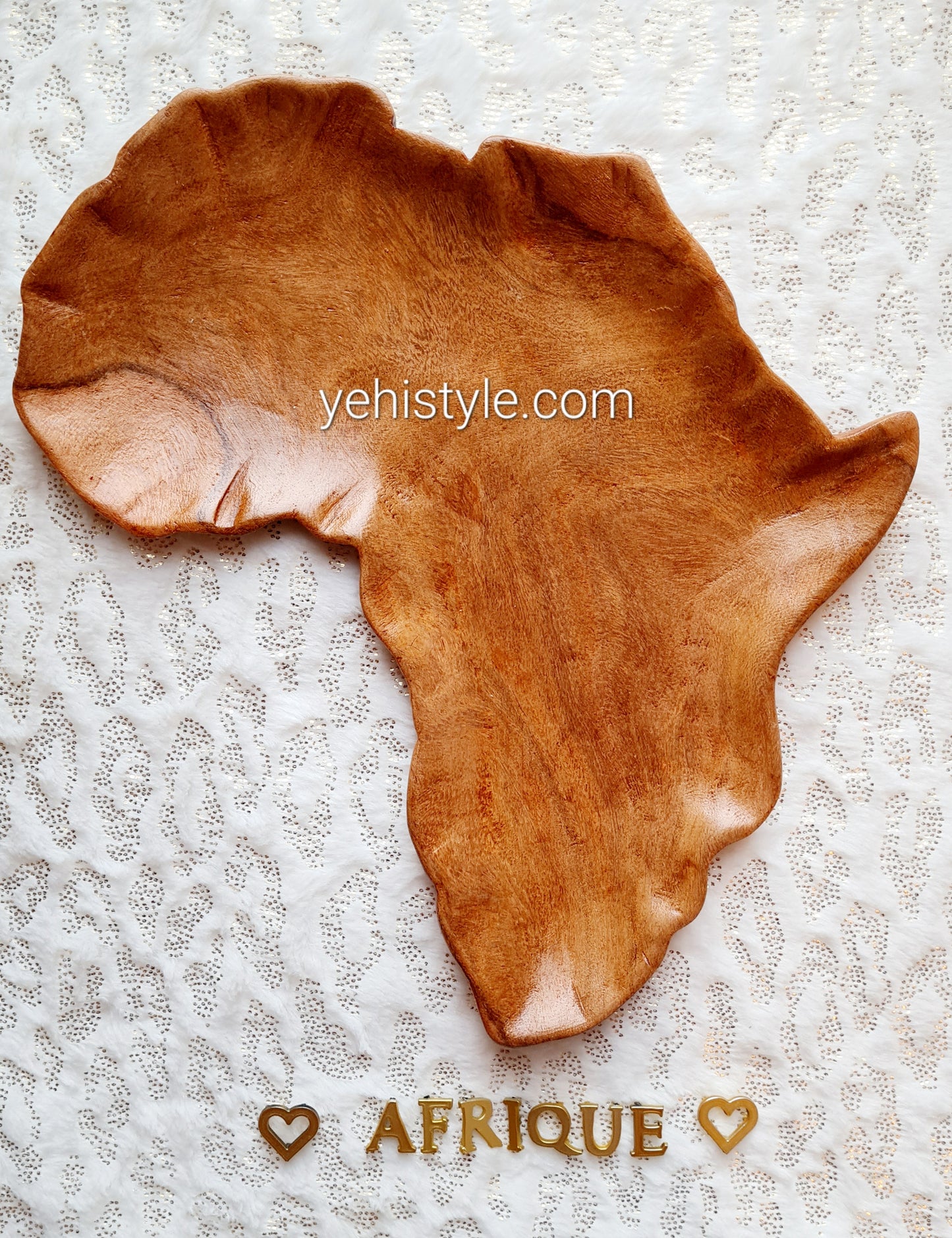 Assiette en bois Afrique - Sans compartiments