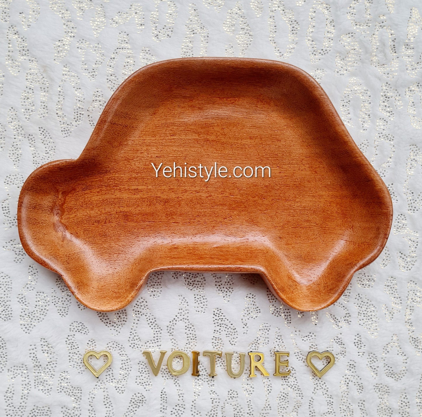 Assiette en bois pour enfant - Voiture Baby Love