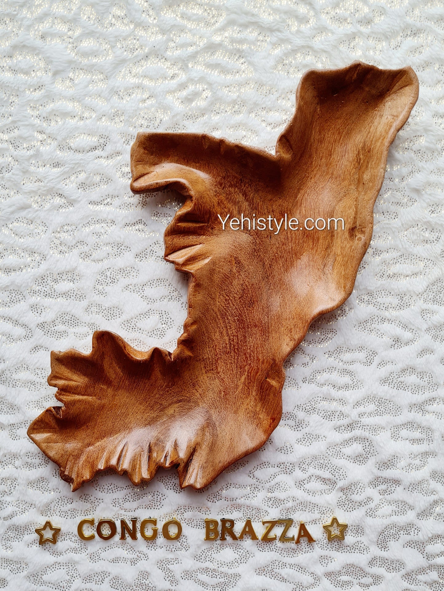 Assiette en bois Congo Brazzaville