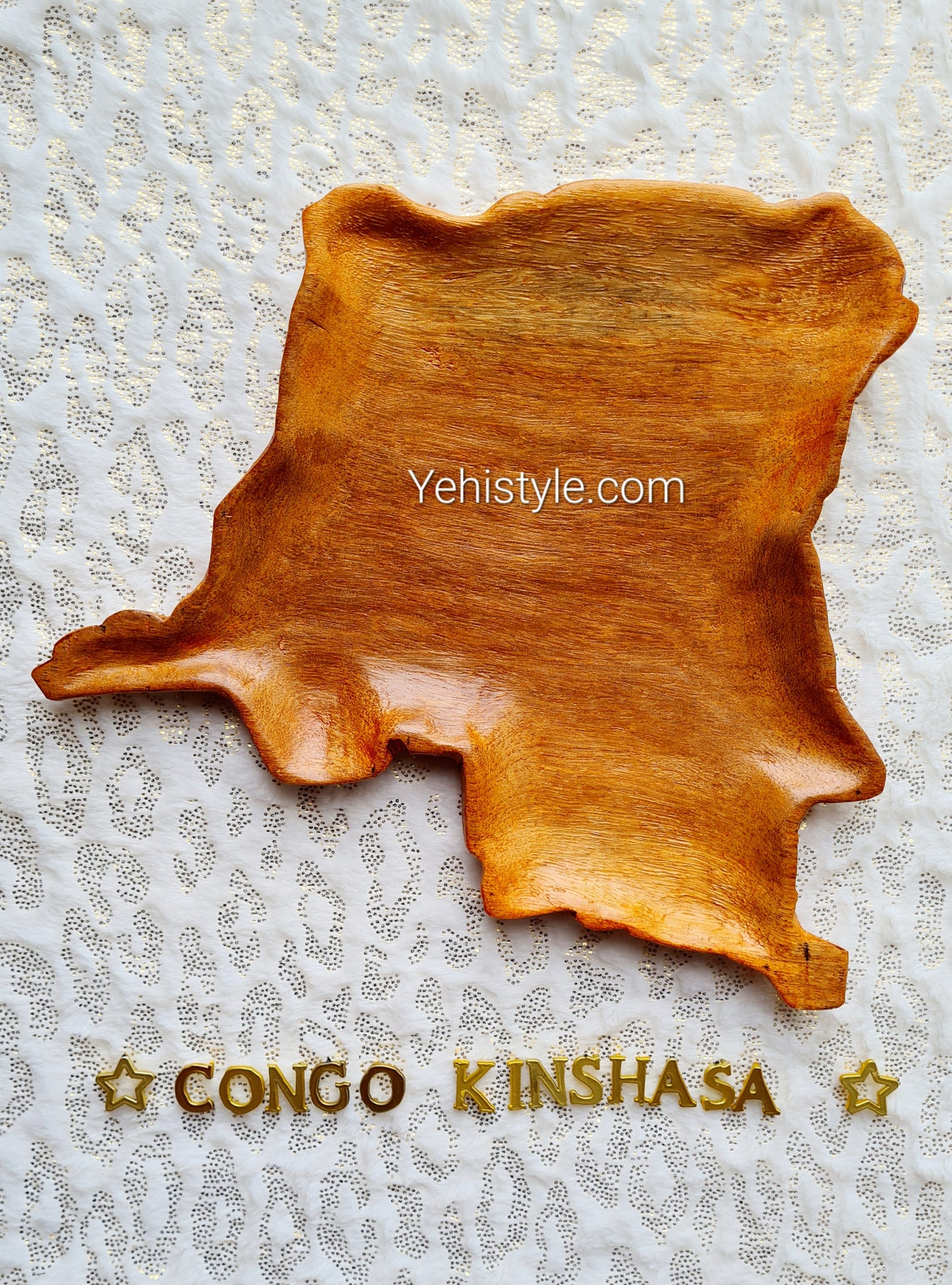 Assiette en bois Congo Kinshasa