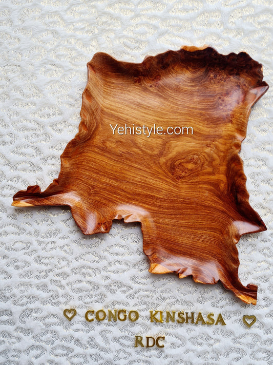 Grand plat en bois Congo Kinshasa