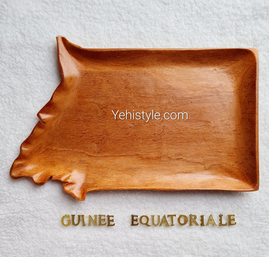 Assiette en bois Guinée Equatoriale