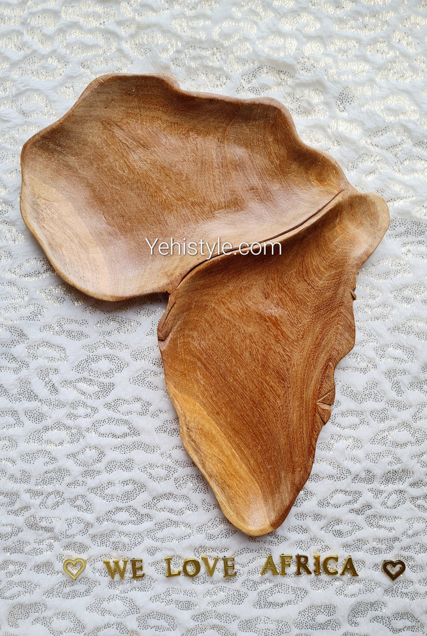 Assiette en bois Afrique - Visage Sculpté