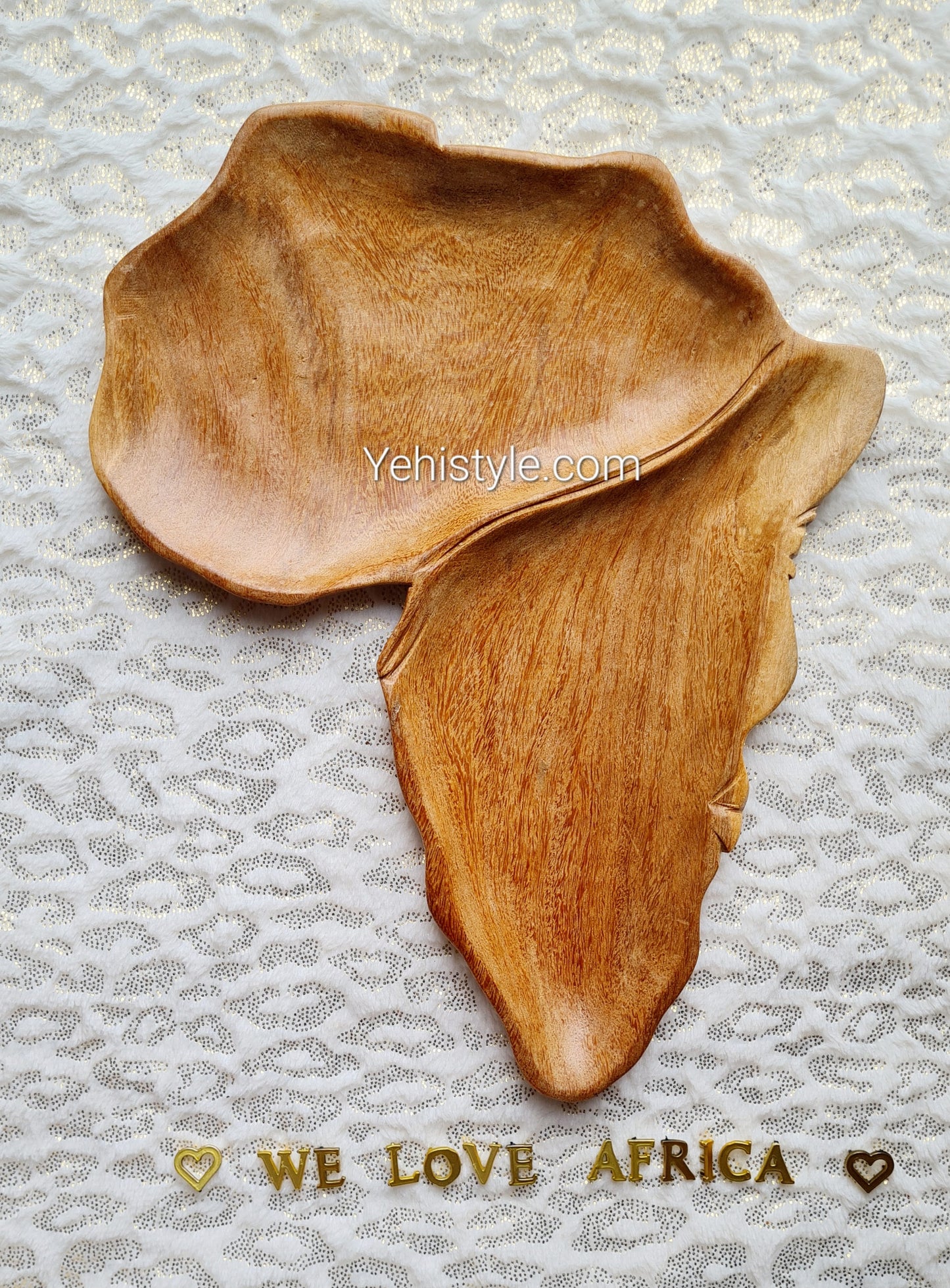 Assiette en bois Afrique - Visage Sculpté