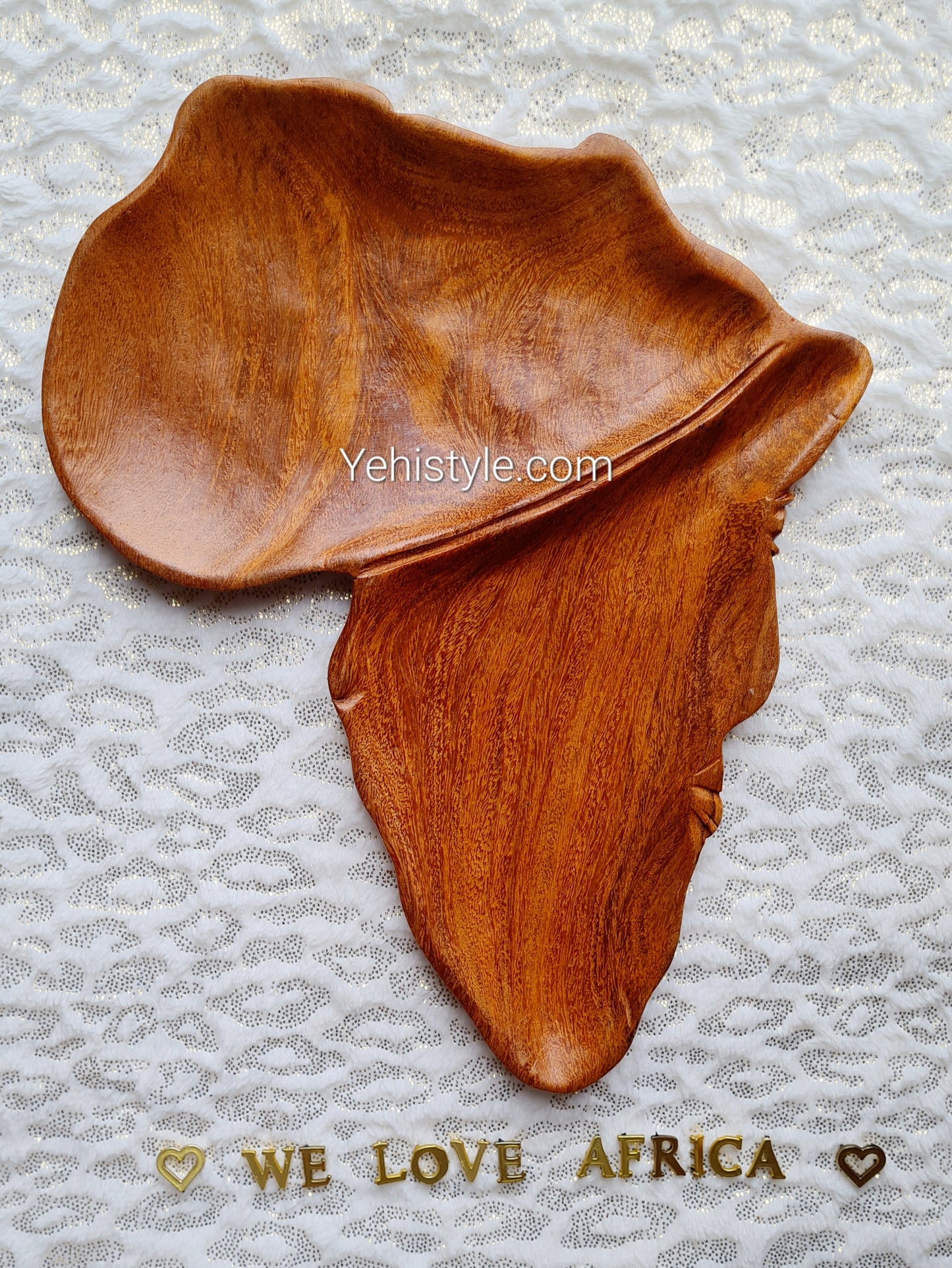 Assiette en bois Afrique - Visage Sculpté