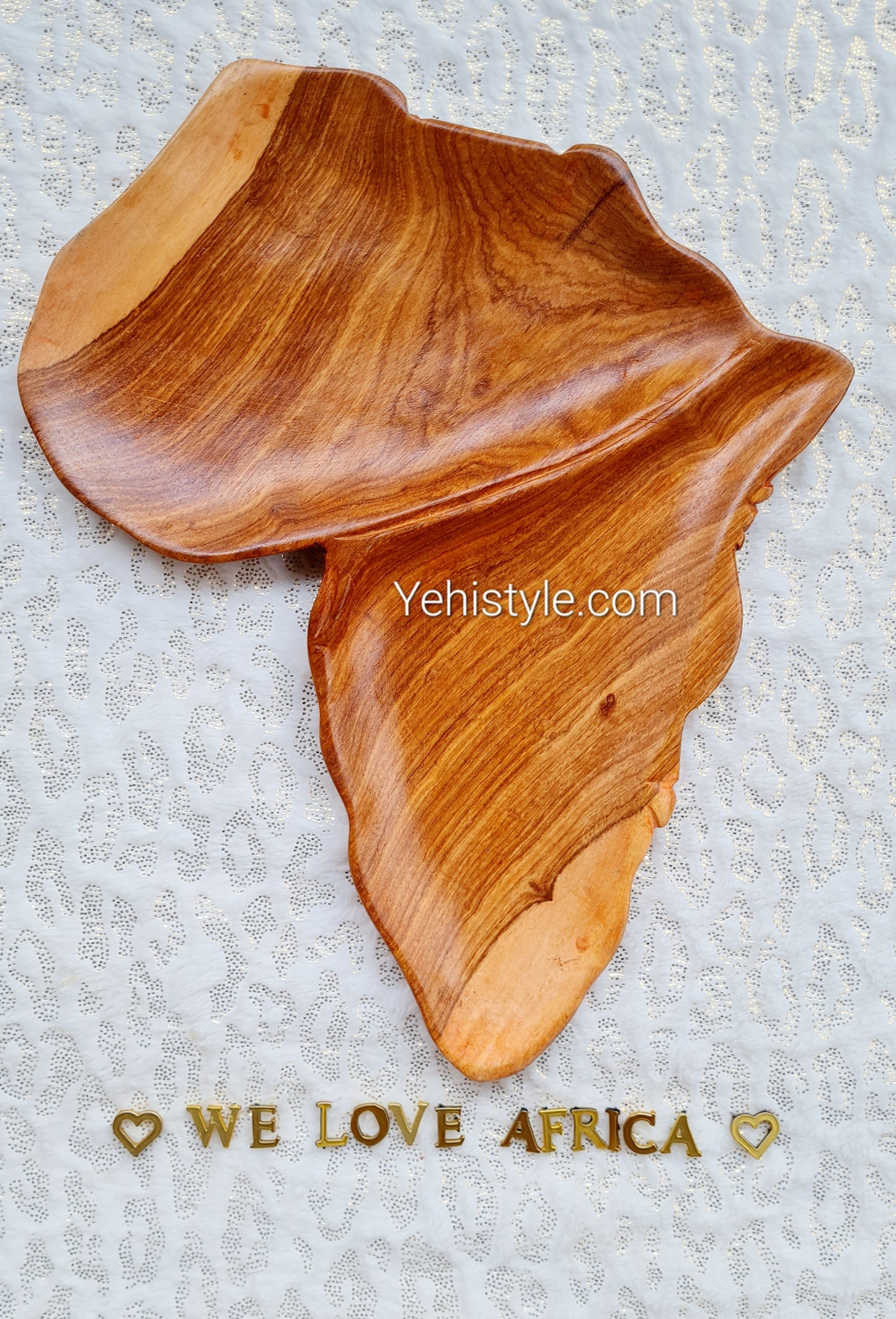 Assiette en bois Afrique - Visage Sculpté