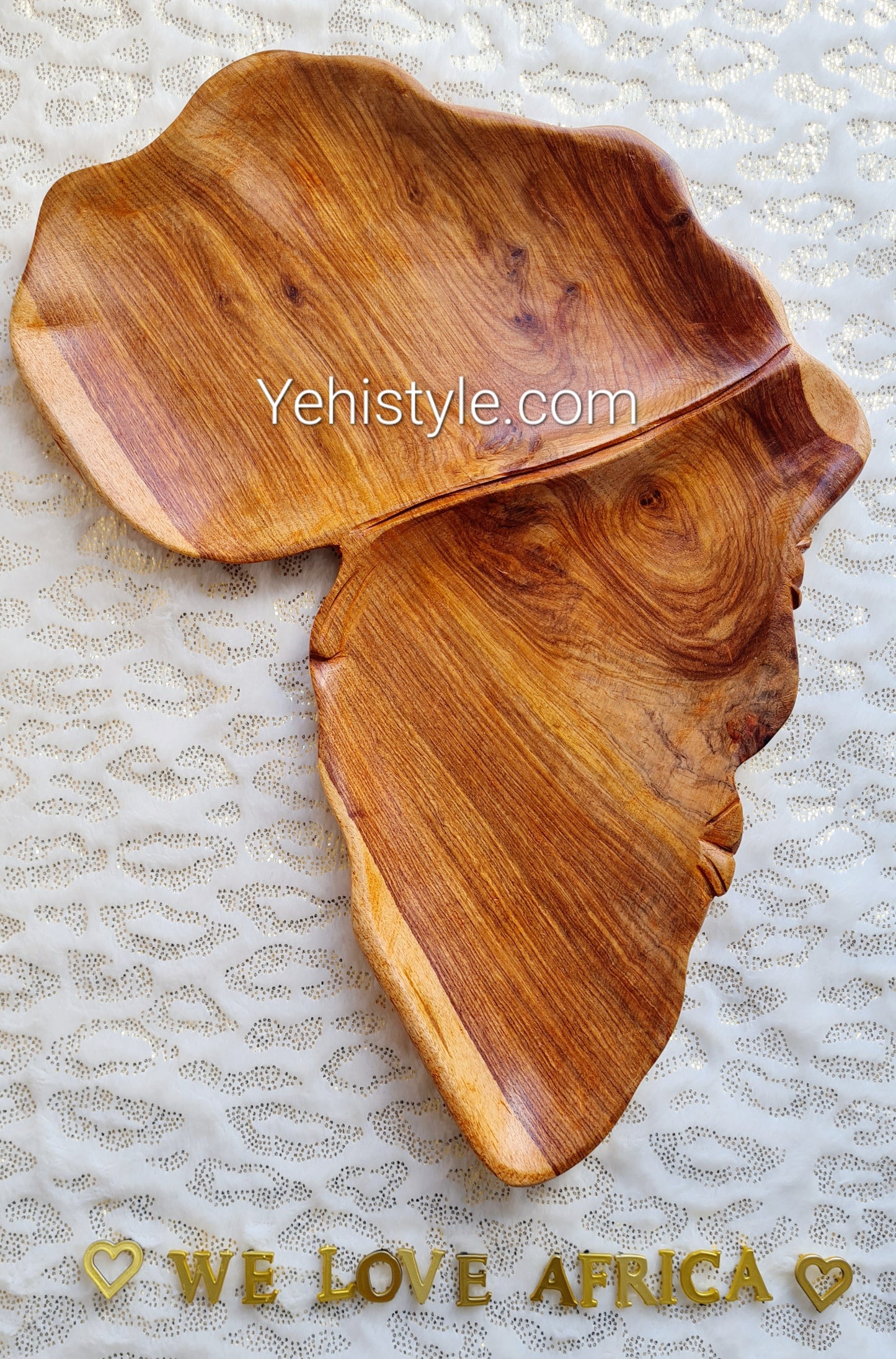 Assiette en bois Afrique - Visage Sculpté