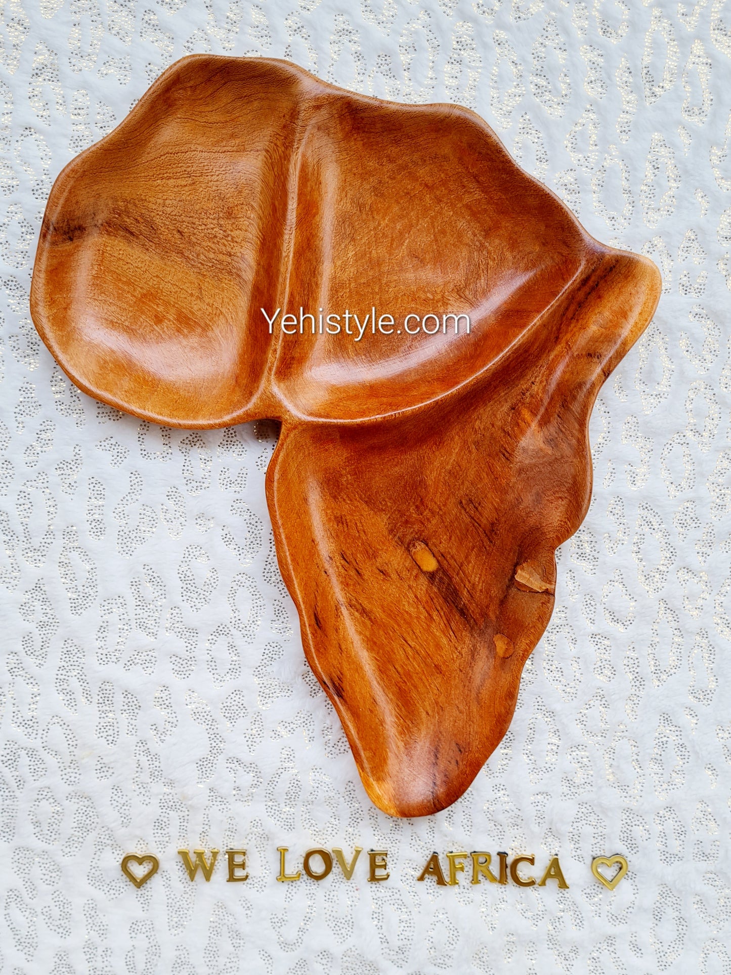 Assiette en bois Afrique - 3 compartiments