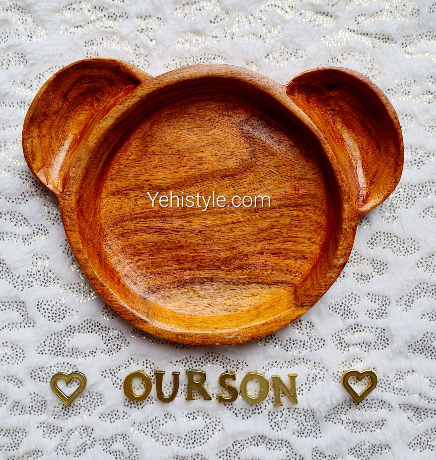 Assiette de Bébé en bois - Baby Love Ourson - Bout'Chou