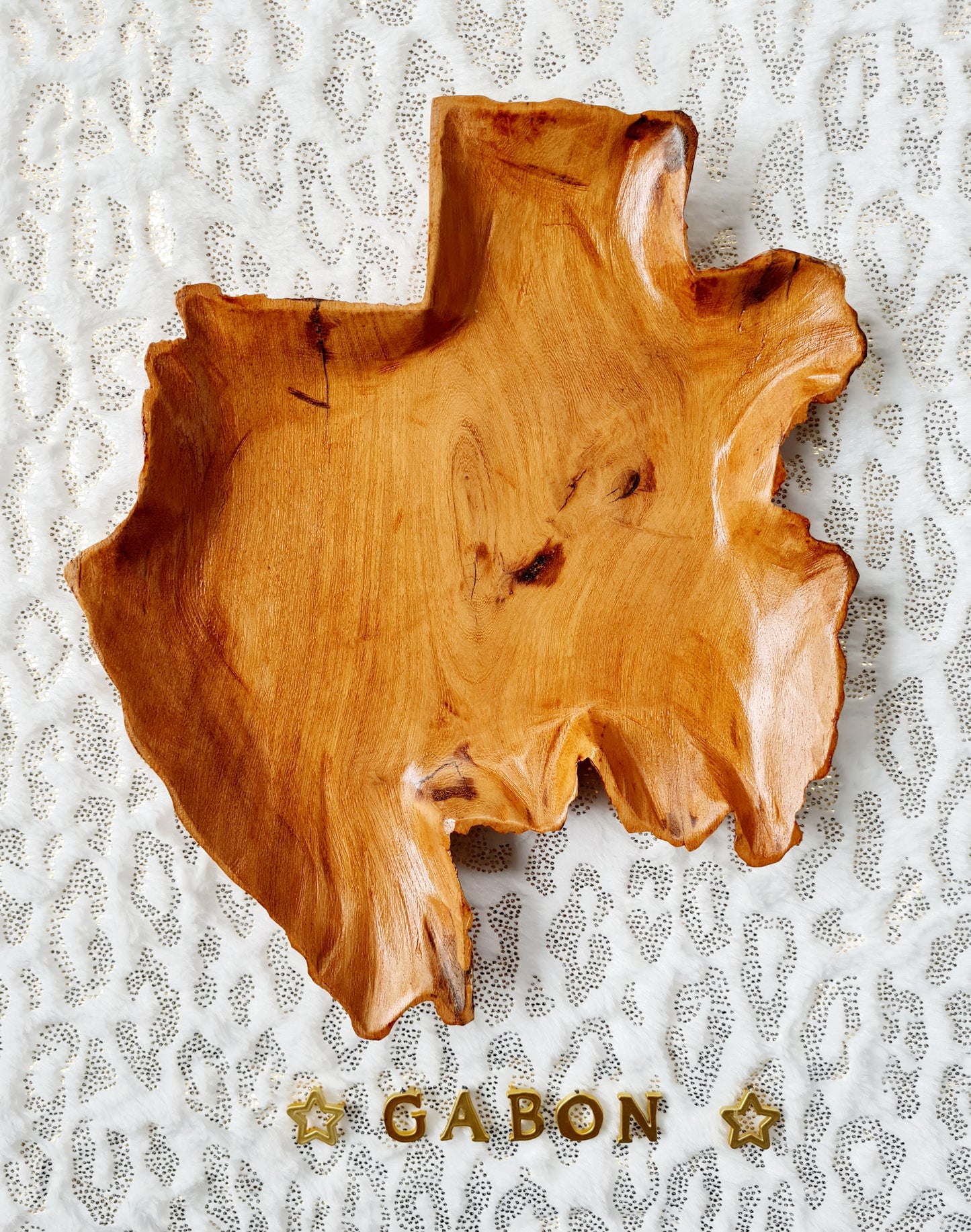 Assiette en bois Gabon