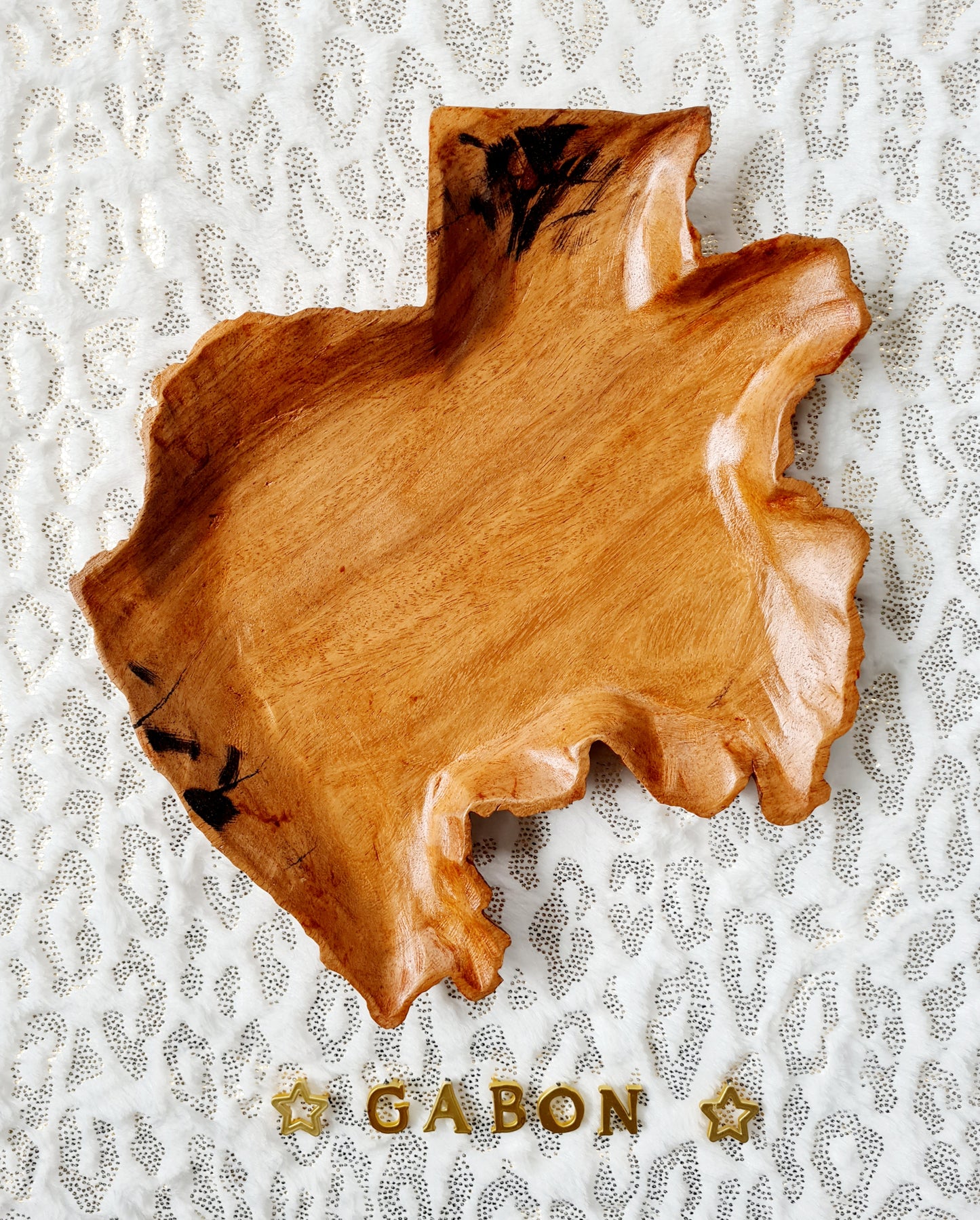 Assiette en bois Gabon