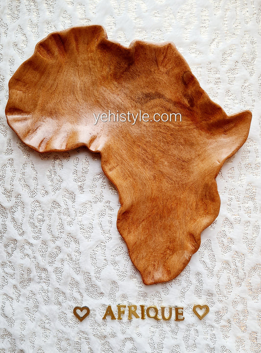 Assiette en bois Afrique - Sans compartiments