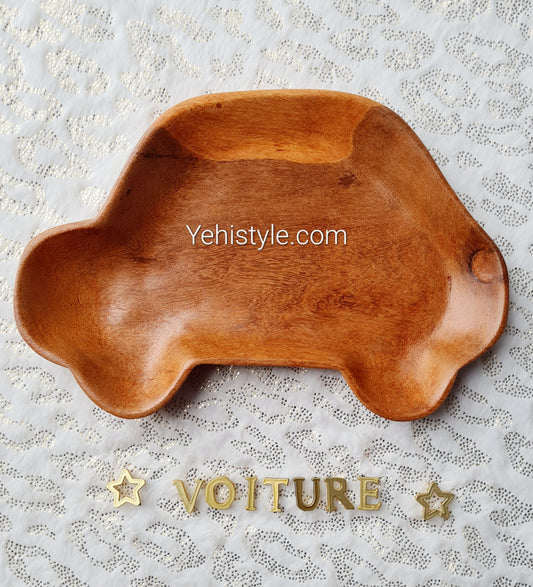 Assiette en bois pour enfant - Voiture Baby Love