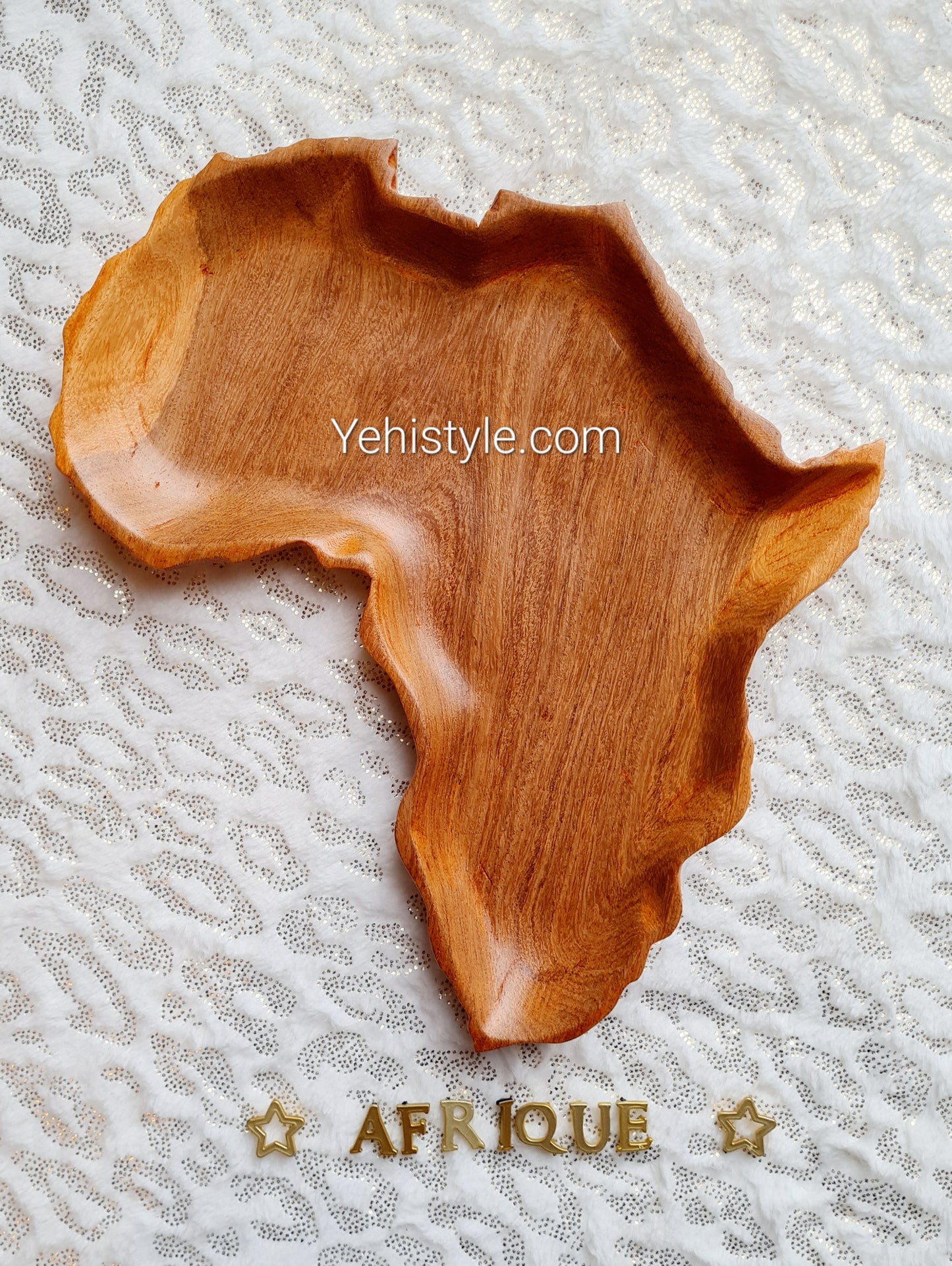 Assiette en bois Afrique - Sans compartiments