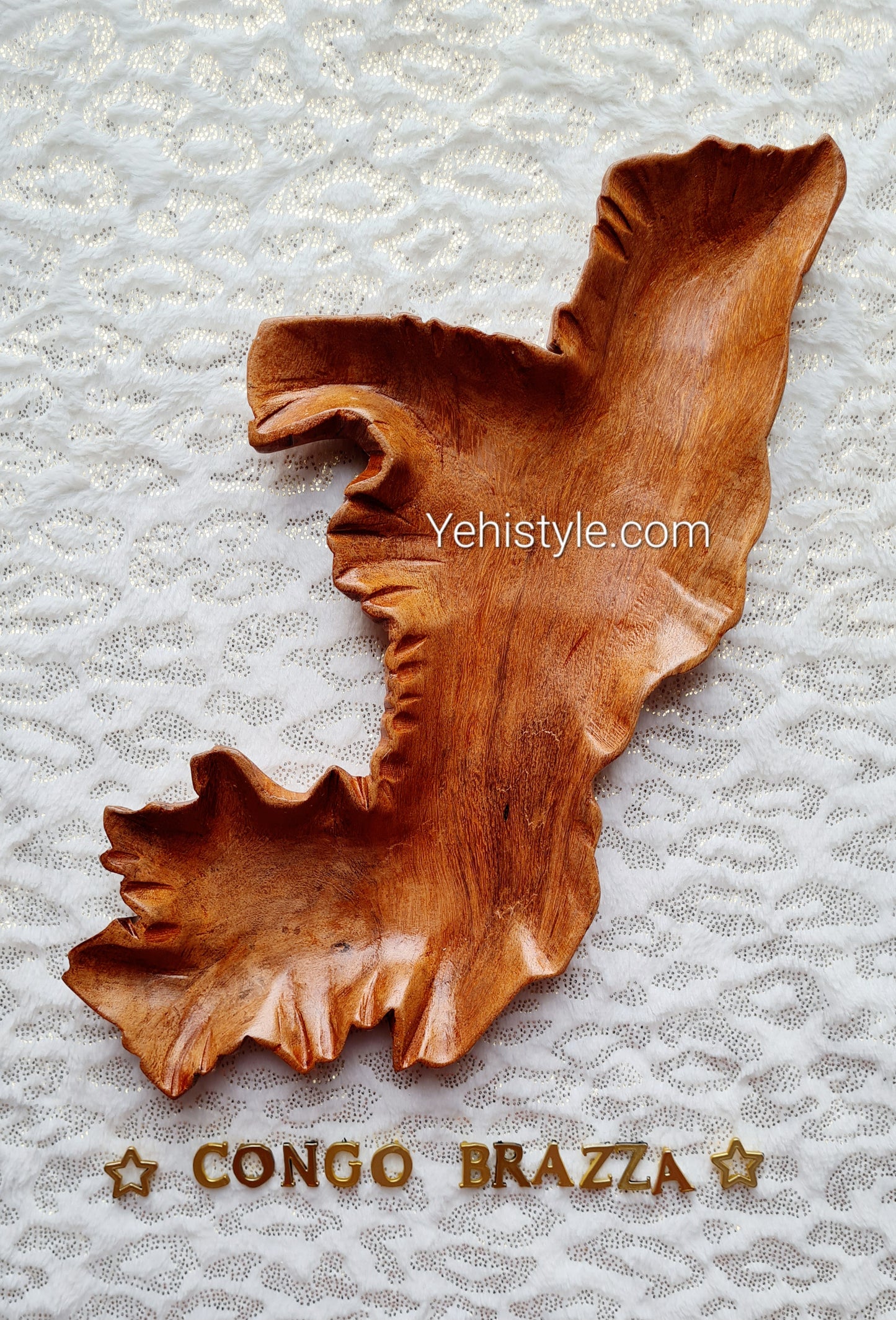 Assiette en bois Congo Brazzaville