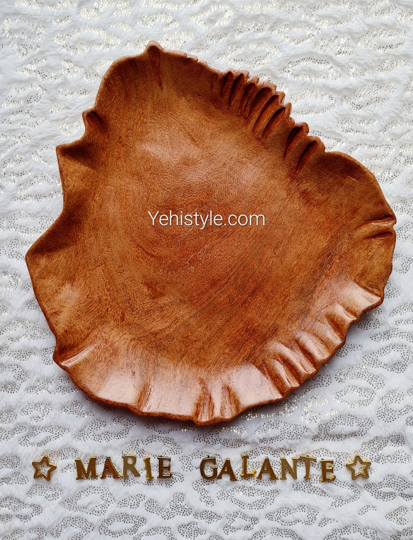 Assiette en bois Marie-Galante