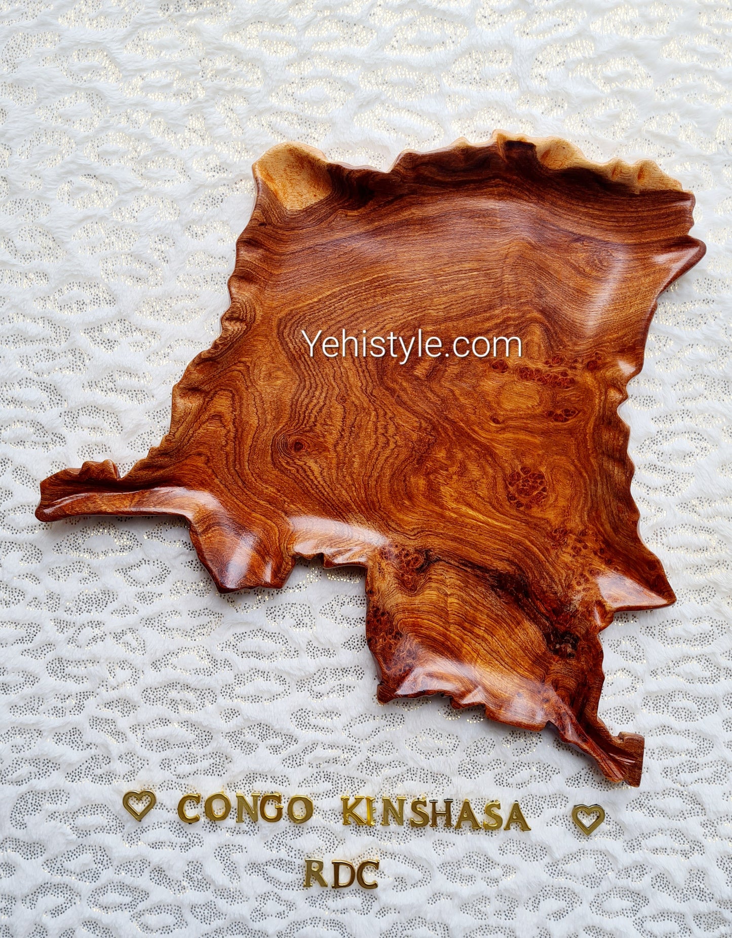 Grand plat en bois Congo Kinshasa