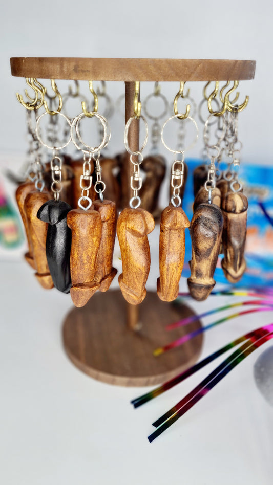 Porte-clés en bois sculpté – Cadeau fun pour EVJF & EVG