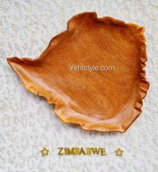 Assiette en bois Zimbabwe