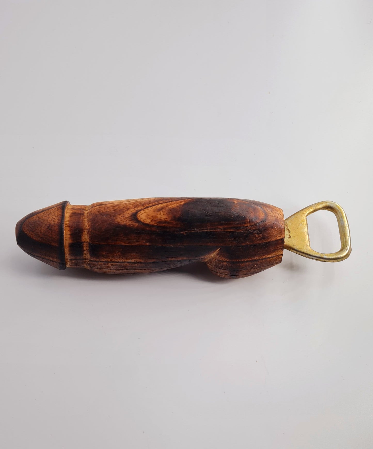 Décapsuleur en bois en forme de phallus